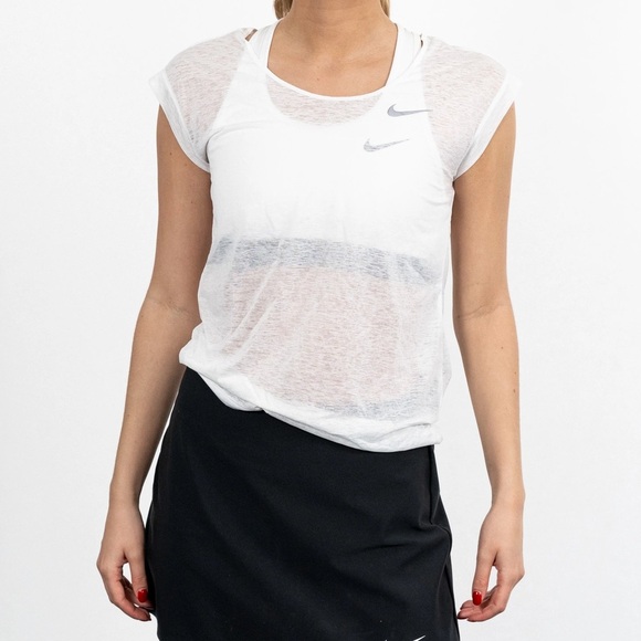 Nike Tops - Nike Dri-fit Cool Short Heathered Sheer Short Sleeve, size large.